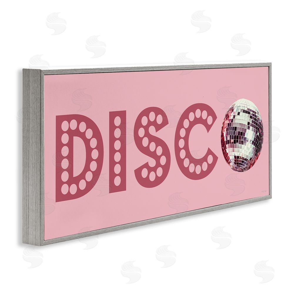 Cindy Jacobs Dotted Disco Sign Gray Framed Giclee Wall Art Print