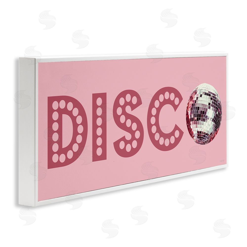 Cindy Jacobs Dotted Disco Sign White Framed Giclee Wall Art Print