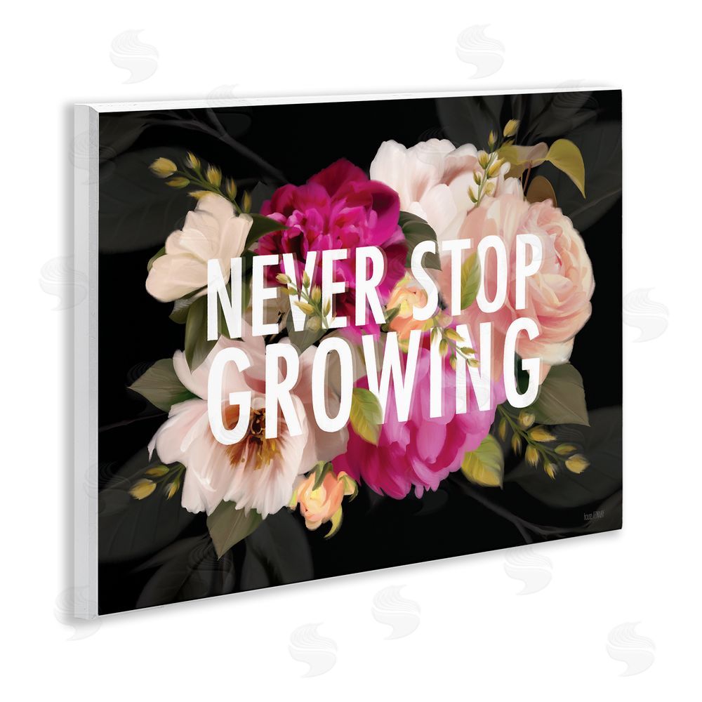 House Fenway Never Stop Growing Blooms Wooden Wall Plaque Art Print