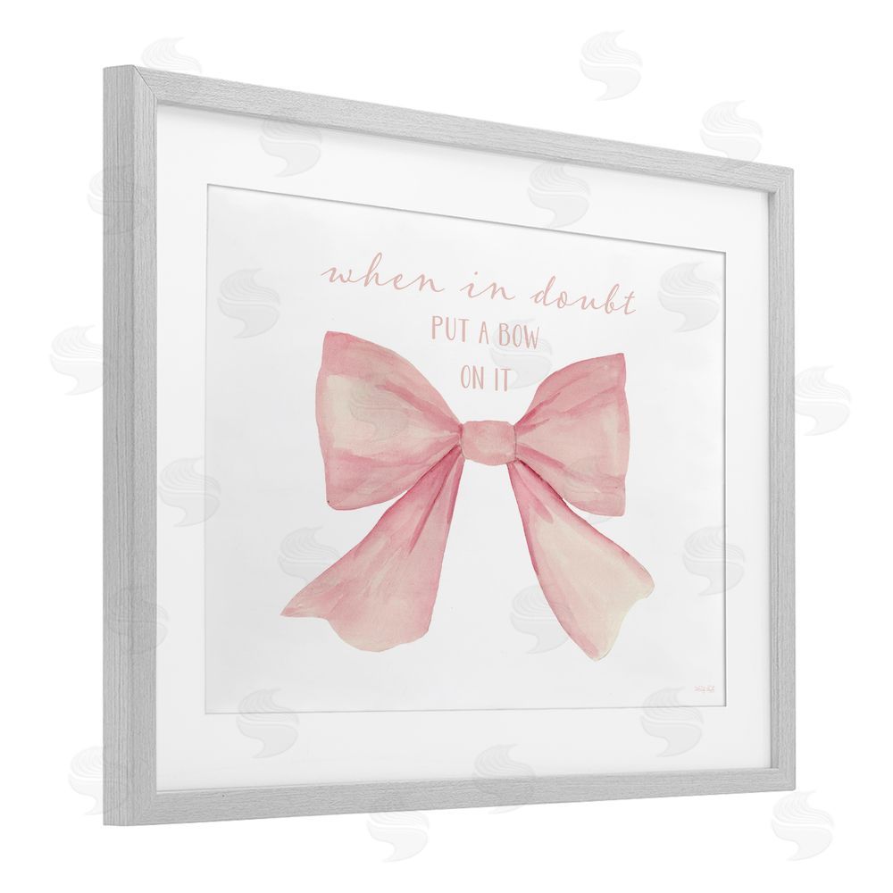 Cindy Jacobs Put A Bow On It Gray Framed Print Under Glass Wall Art
