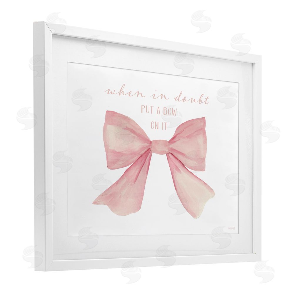 Cindy Jacobs Put A Bow On It White Framed Print Under Glass Wall Art