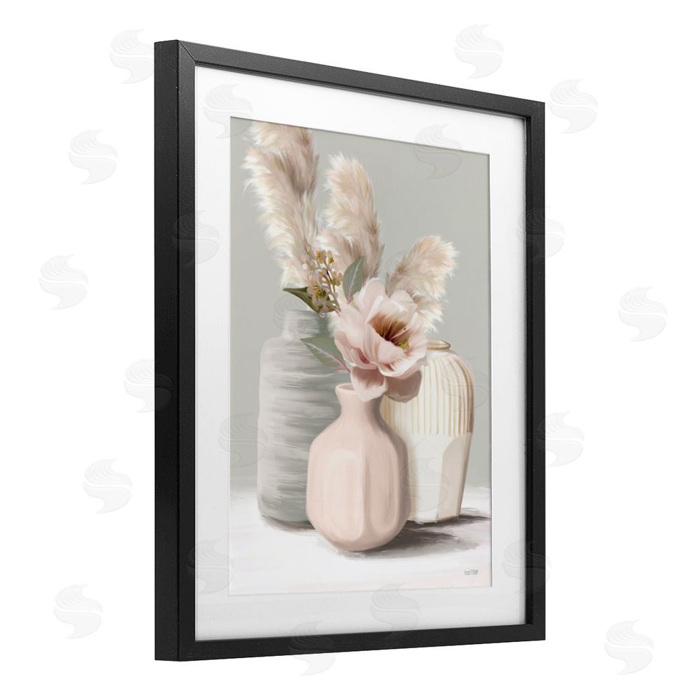 House Fenway Boho Bliss Bouquets Black Framed Print Under Glass Wall Art