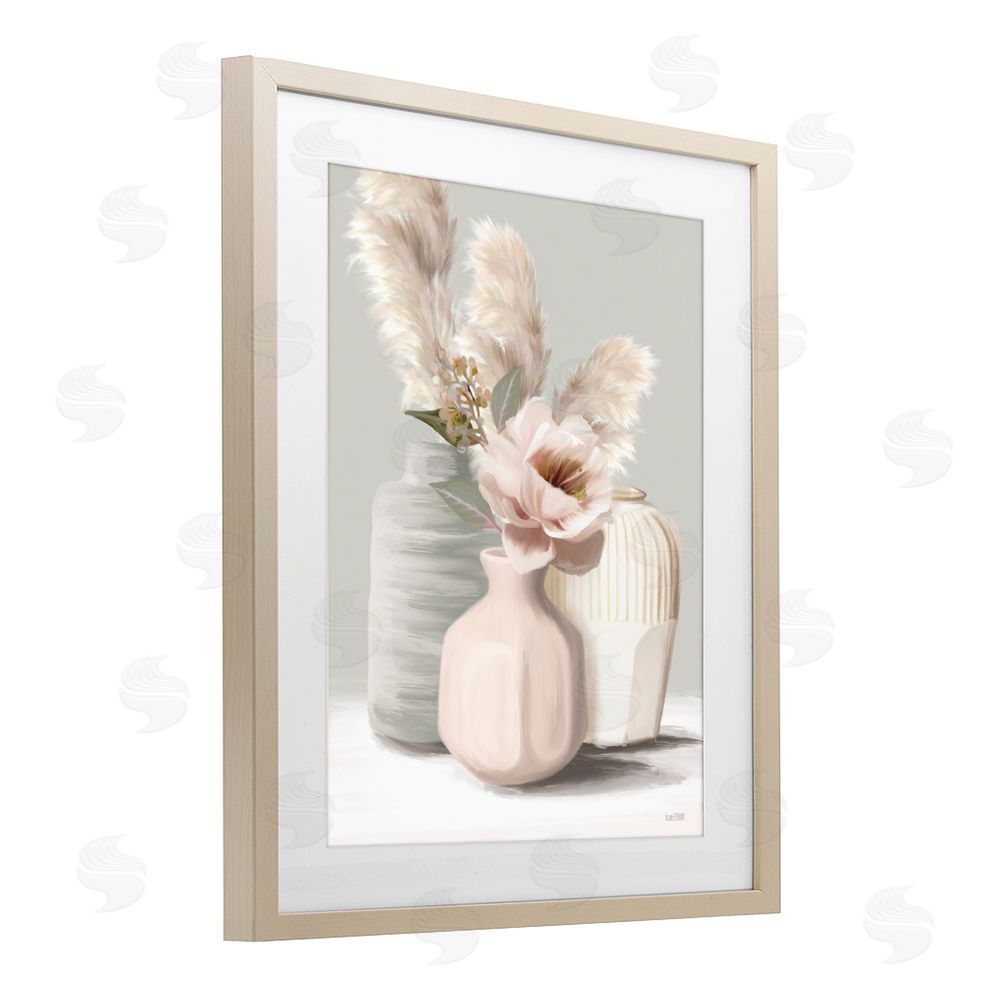 House Fenway Boho Bliss Bouquets Brown Framed Print Under Glass Wall Art