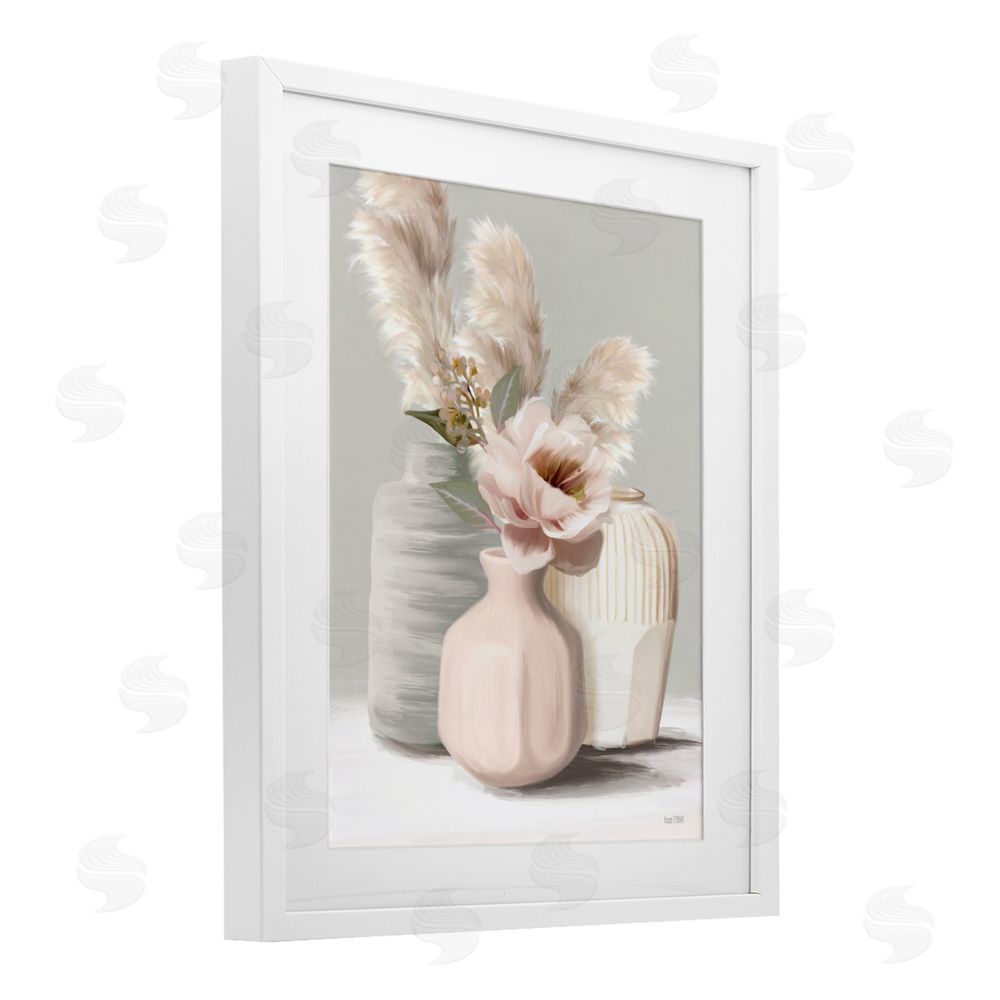 House Fenway Boho Bliss Bouquets White Framed Print Under Glass Wall Art