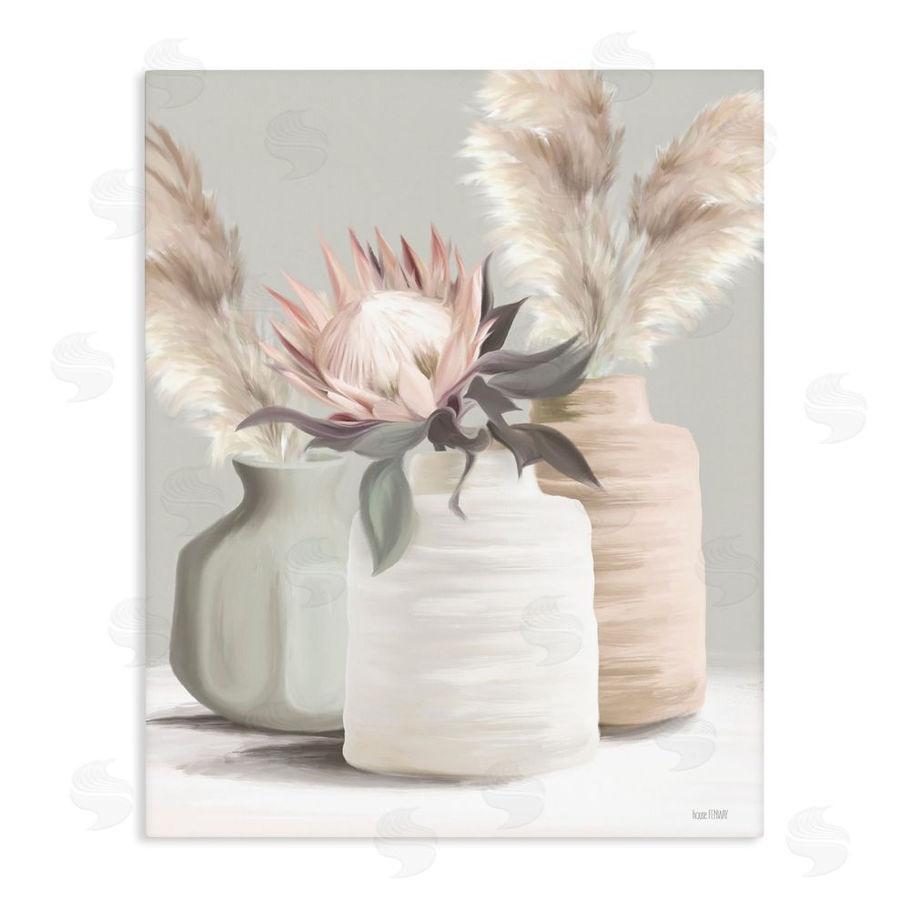House Fenway Boho Bliss Pampas Stretched Canvas Wall Art Print