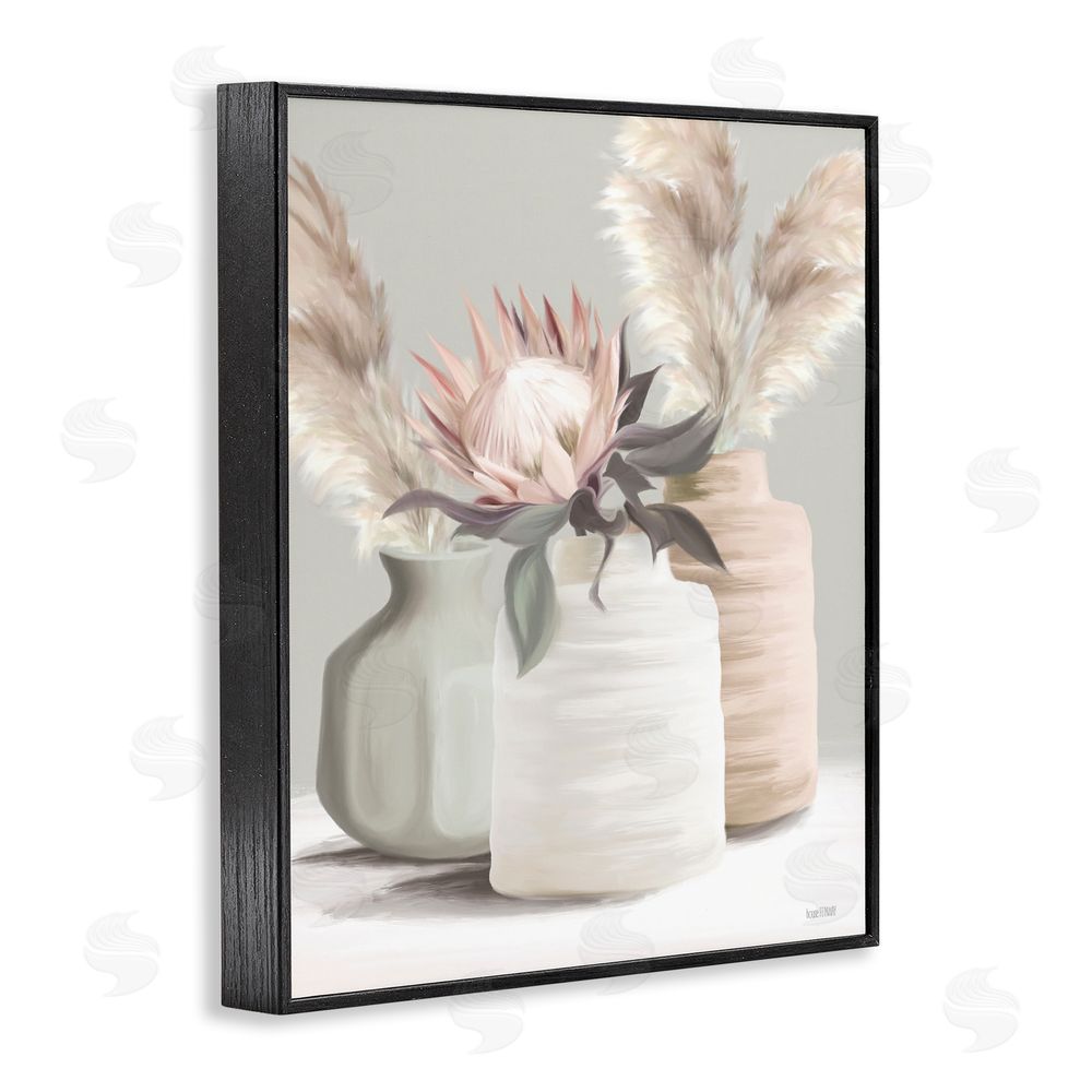 House Fenway Boho Bliss Pampas Black Framed Giclee Wall Art Print
