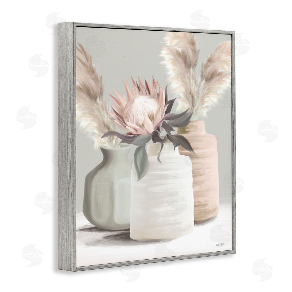 House Fenway Boho Bliss Pampas Gray Framed Giclee Wall Art Print