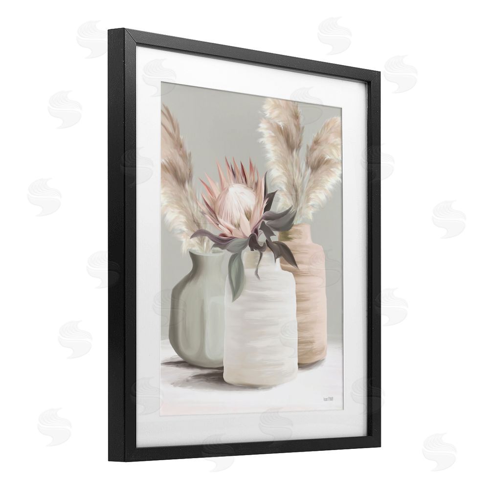 House Fenway Boho Bliss Pampas Black Framed Print Under Glass Wall Art