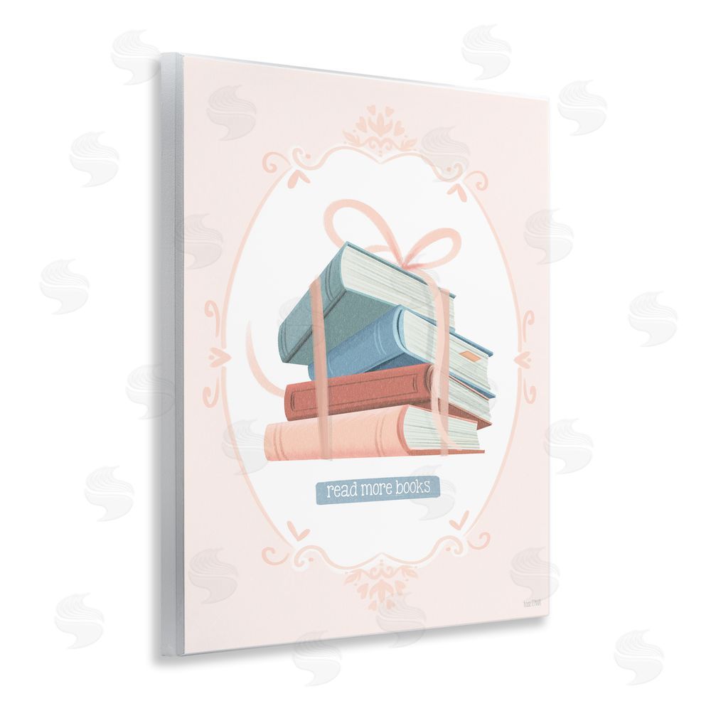 House Fenway Read More Books Tied Stack Wooden Wall Plaque Art Print