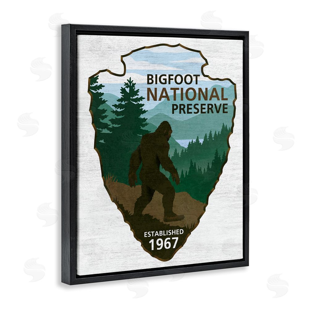 Lauren Rader Bigfoot Natural Preserve Black Floating Frame Canvas Wall Art Print
