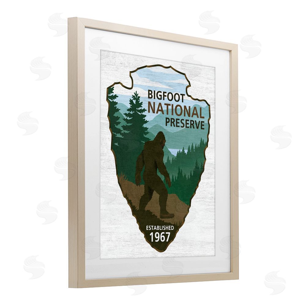 Lauren Rader Bigfoot Natural Preserve Brown Framed Print Under Glass Wall Art