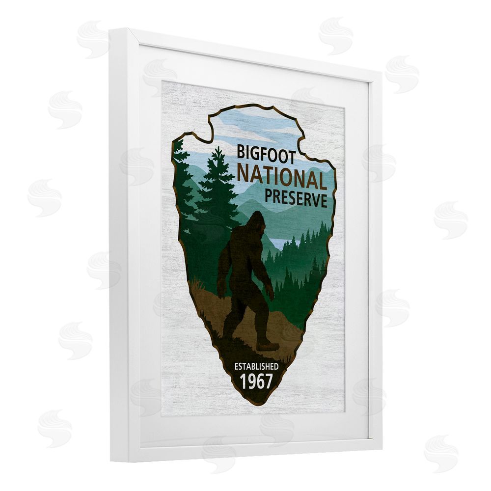 Lauren Rader Bigfoot Natural Preserve White Framed Print Under Glass Wall Art