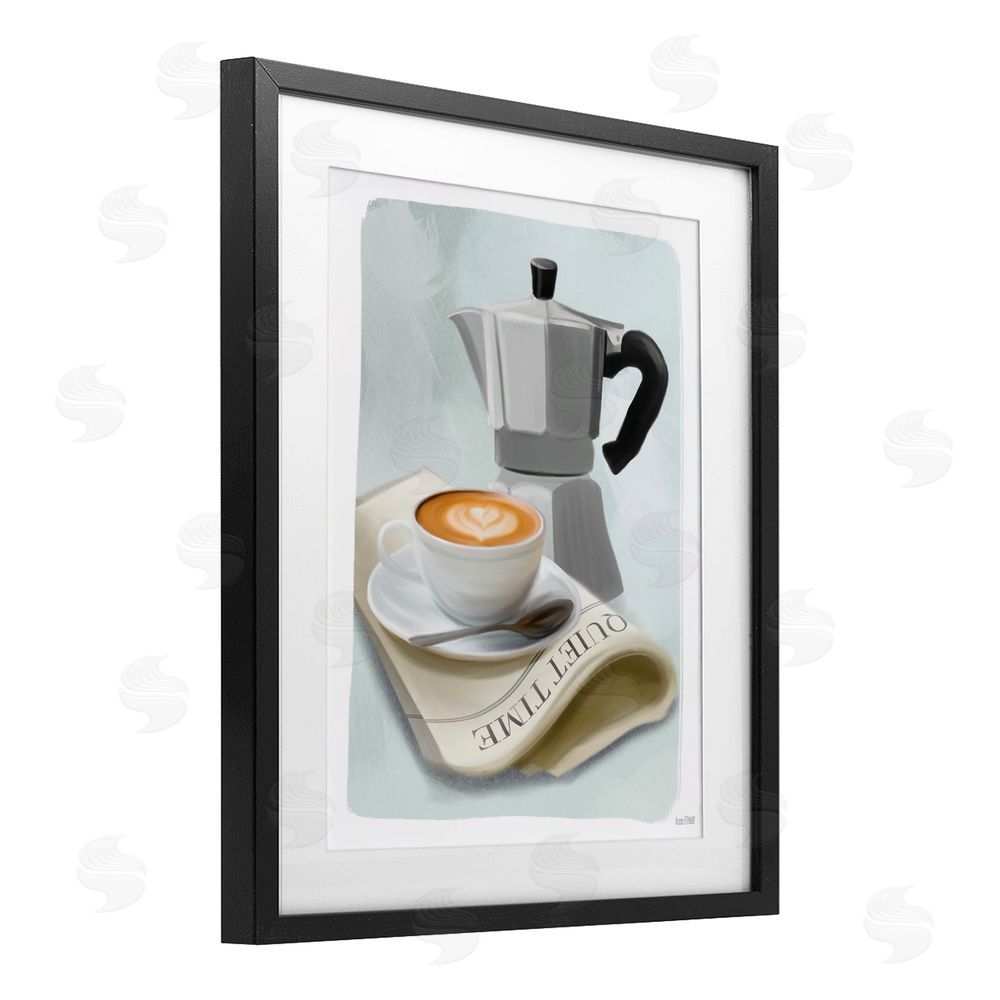 House Fenway Quiet Time Moka Coffee Black Framed Print Under Glass Wall Art