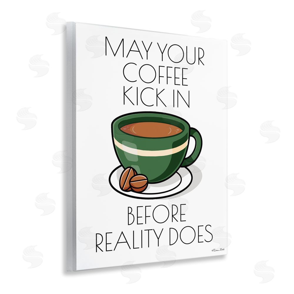 Susan Ball May Your Coffee Kick In Wooden Wall Plaque Art Print