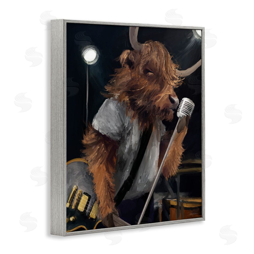 Kamdon Kreations The Highland Anthem Musician Gray Framed Giclee Wall Art Print