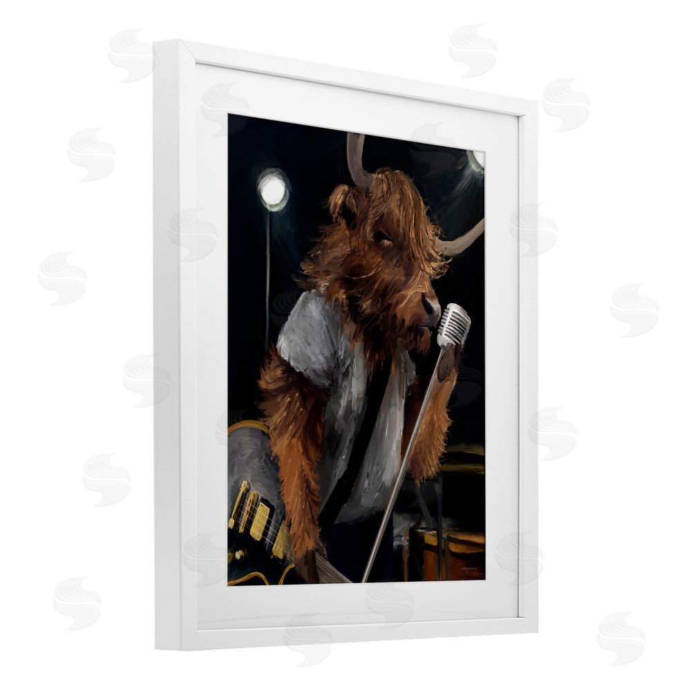 Kamdon Kreations The Highland Anthem Musician White Framed Print Under Glass Wall Art