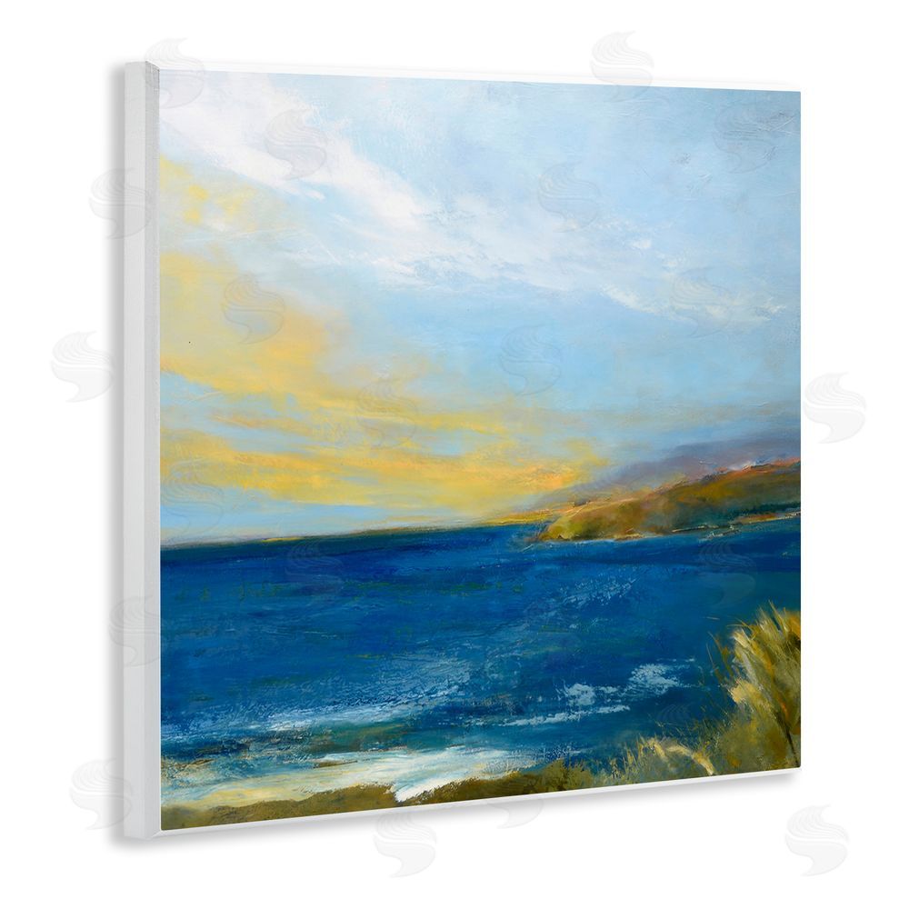 Patrick Dennis Vibrant Ocean Light at Dusk Wooden Wall Plaque Art Print