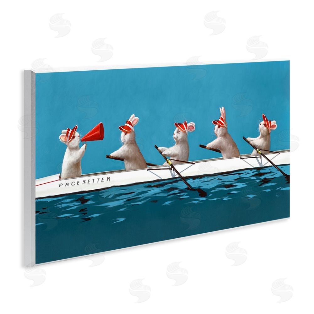 Lucia Heffernan Bunnies In The Boat Wooden Wall Plaque Art Print
