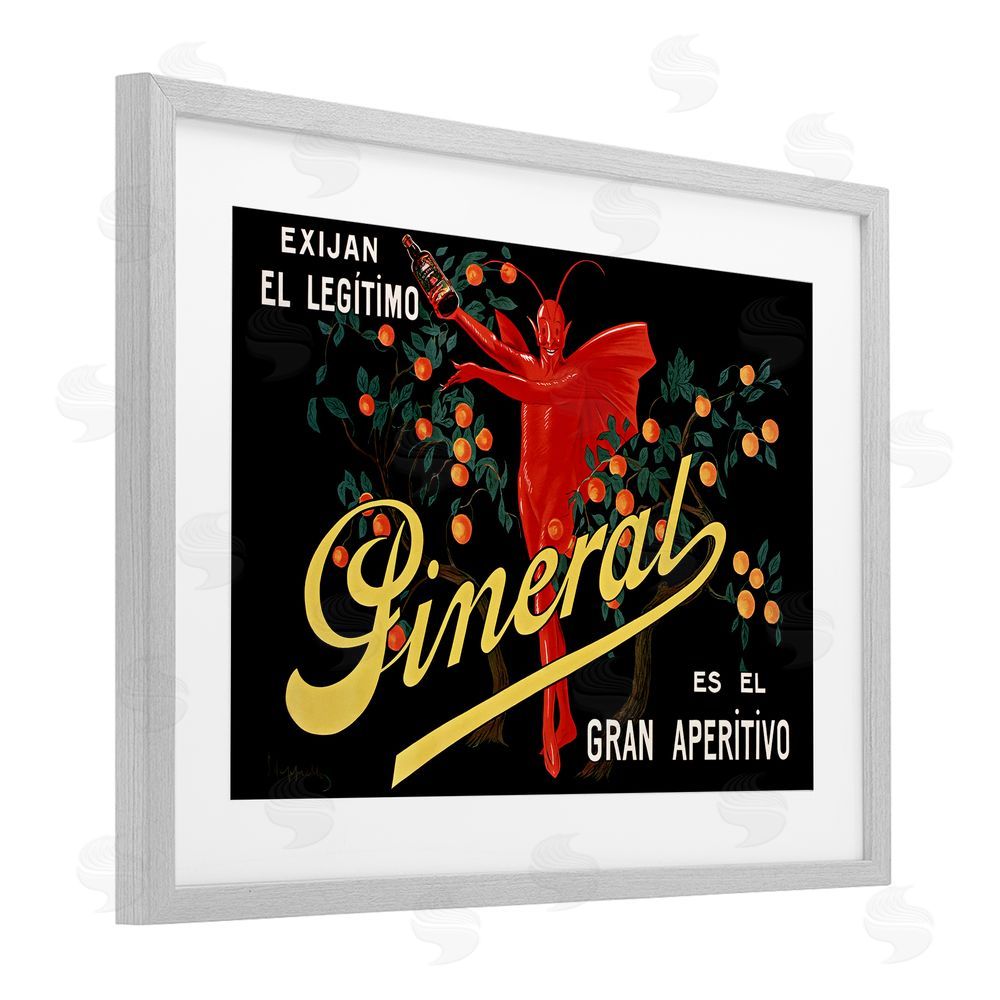 Leonetto Cappiello Aperitif Poster with Character Gray Framed Print Under Glass Wall Art