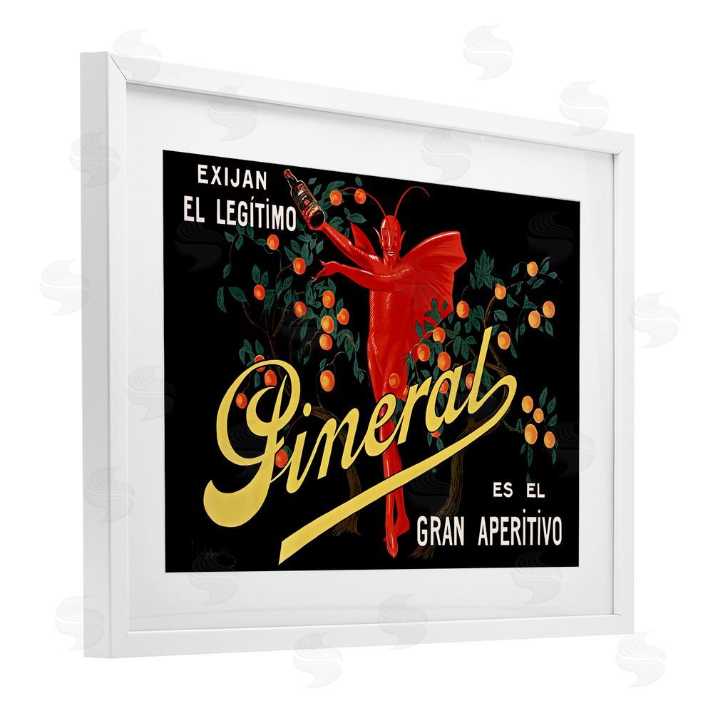 Leonetto Cappiello Aperitif Poster with Character White Framed Print Under Glass Wall Art