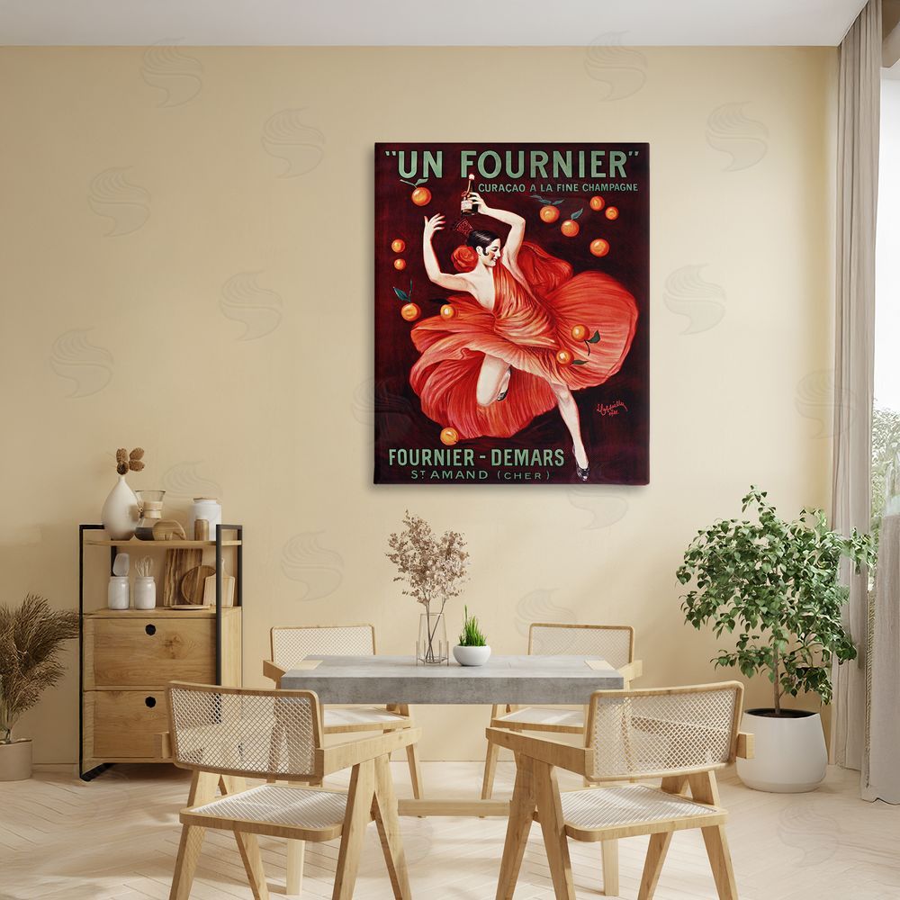 Leonetto Cappiello Vintage Champagne Dancer in Red