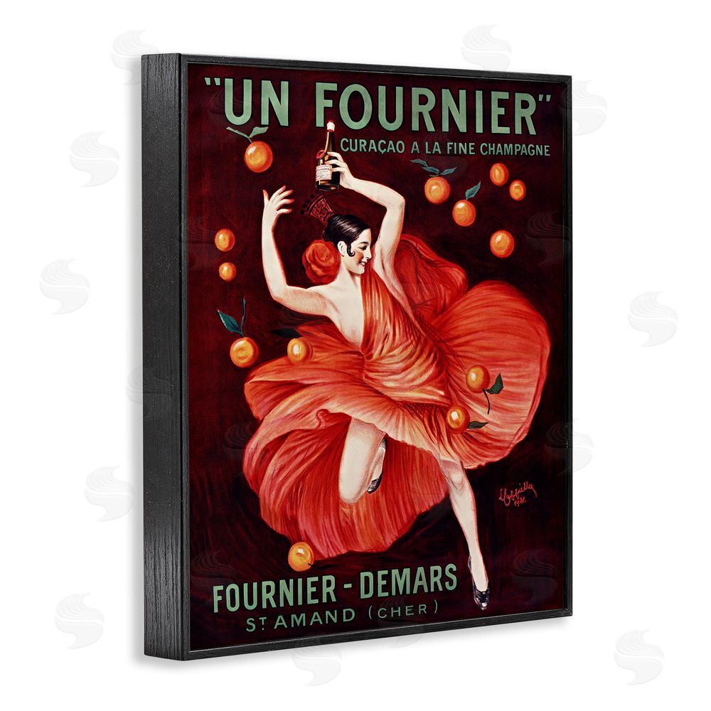 Leonetto Cappiello Vintage Champagne Dancer in Red Black Framed Giclee Wall Art Print