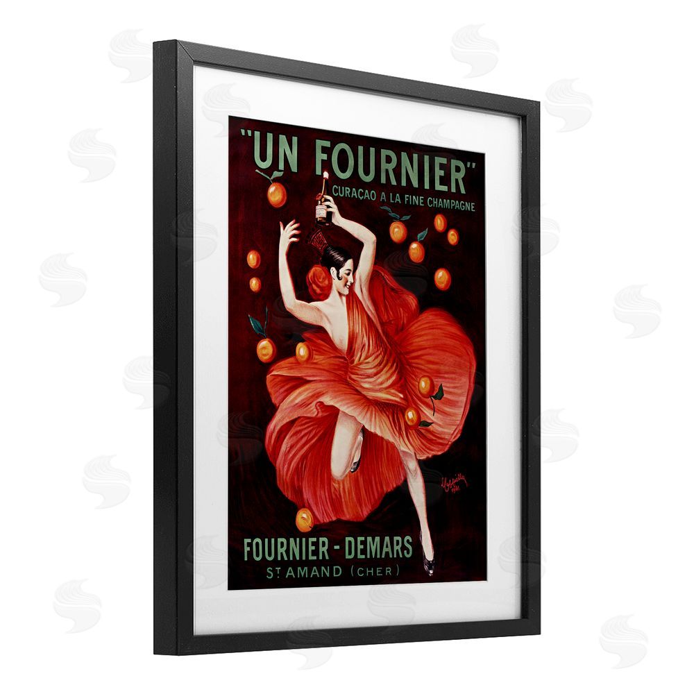 Leonetto Cappiello Vintage Champagne Dancer in Red Black Framed Print Under Glass Wall Art