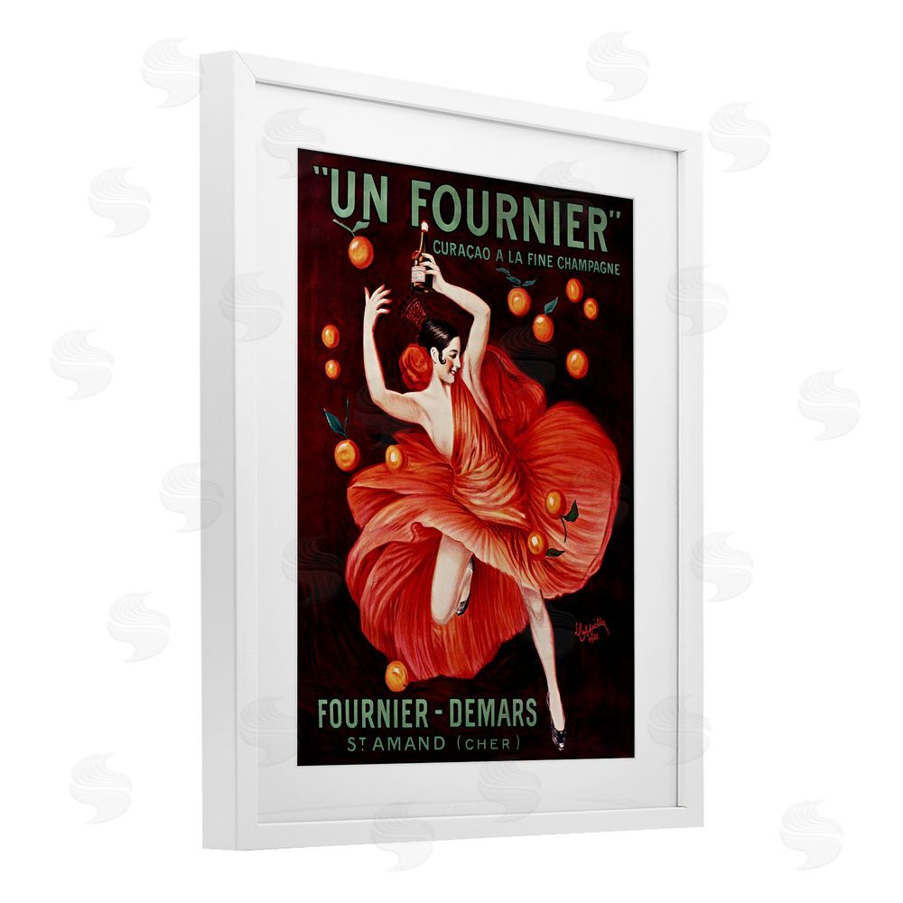 Leonetto Cappiello Vintage Champagne Dancer in Red White Framed Print Under Glass Wall Art