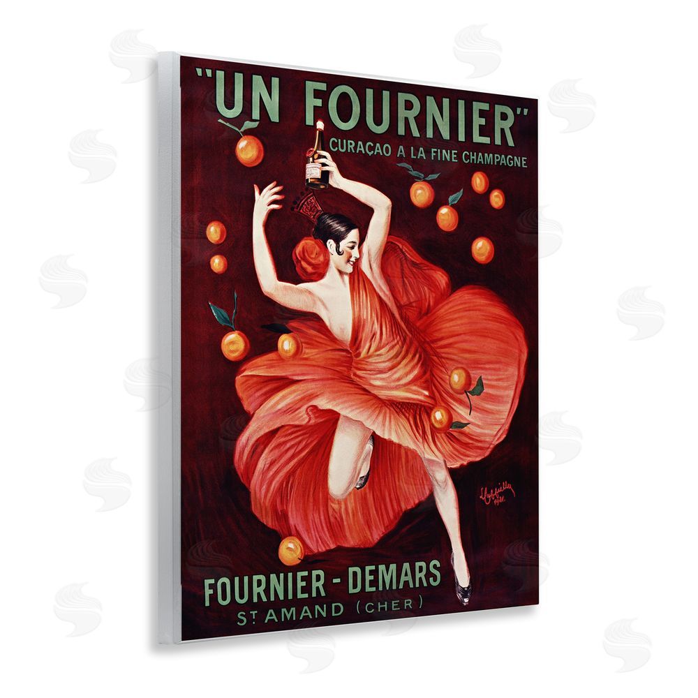 Leonetto Cappiello Vintage Champagne Dancer in Red Wooden Wall Plaque Art Print