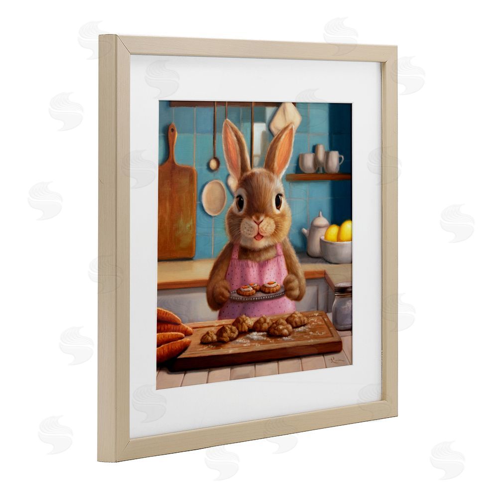 Lucia Heffernan Mrs. Bunny Bakewell Brown Framed Print Under Glass with Mat Wall Art