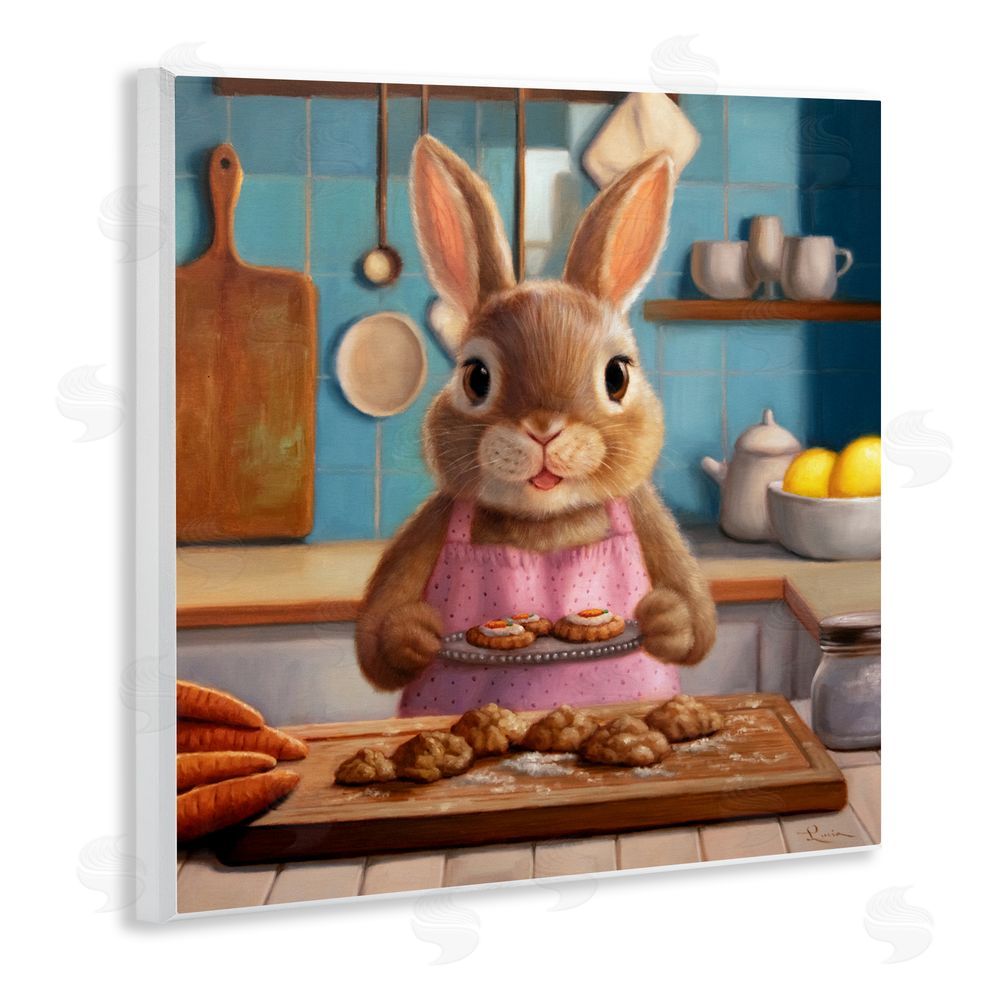 Lucia Heffernan Mrs. Bunny Bakewell Wooden Wall Plaque Art Print