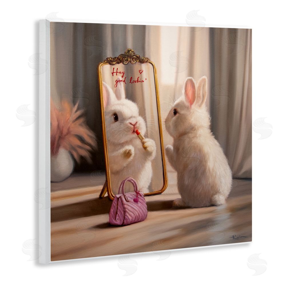 Lucia Heffernan Final Touch Makeup Bunny Wooden Wall Plaque Art Print
