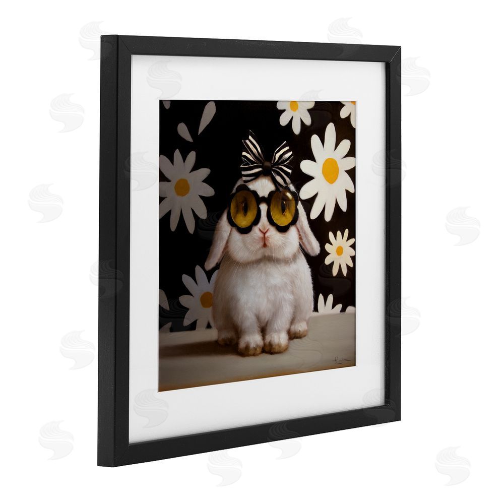 Lucia Heffernan Boopsie Daisy Bunny Black Framed Print Under Glass Wall Art