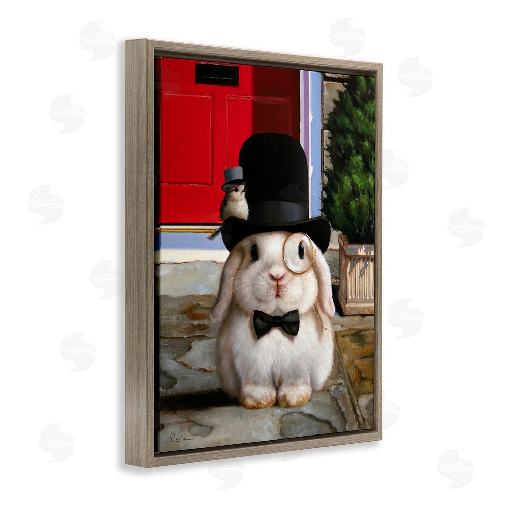 Lucia Heffernan Lord Bunbury Rabbit Brown Floating Frame Canvas Wall Art Print