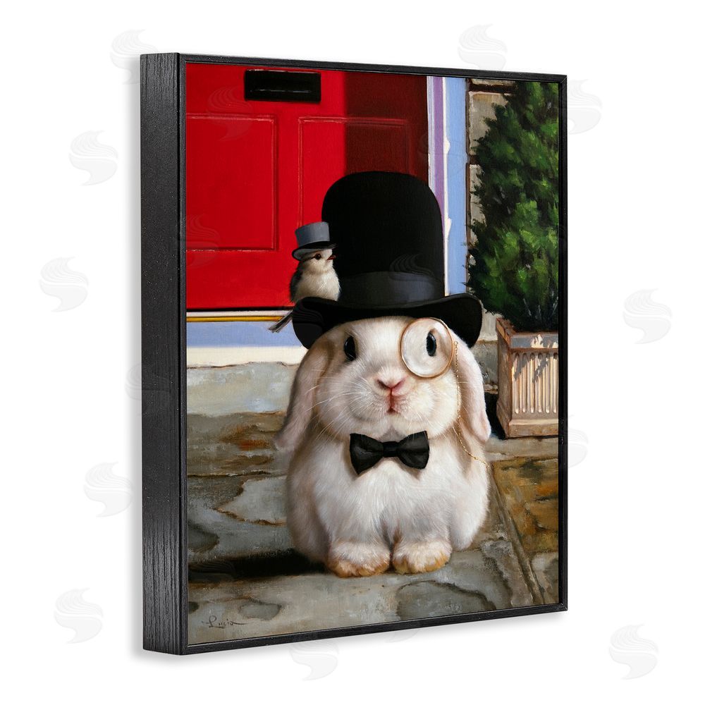 Lucia Heffernan Lord Bunbury Rabbit Black Framed Giclee Wall Art Print