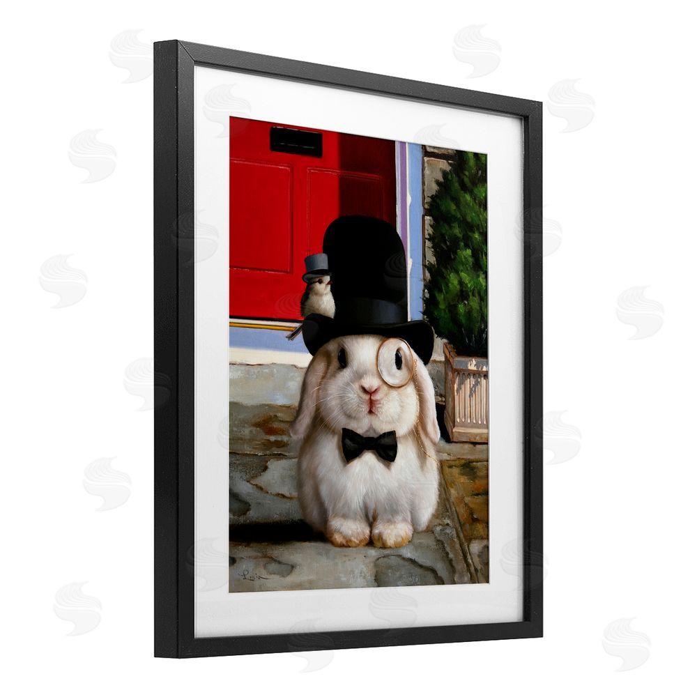 Lucia Heffernan Lord Bunbury Rabbit Black Framed Print Under Glass Wall Art