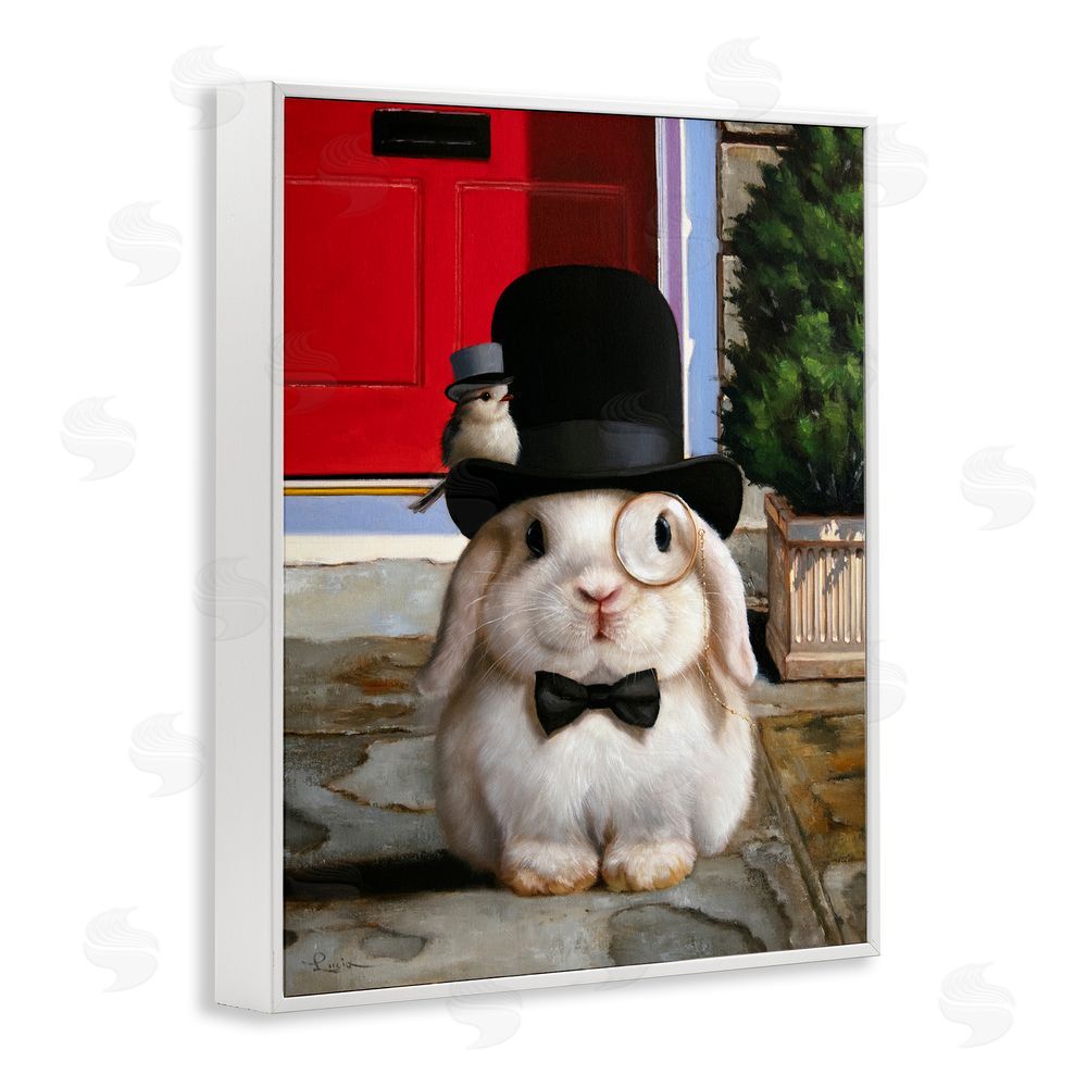 Lucia Heffernan Lord Bunbury Rabbit White Framed Giclee Wall Art Print