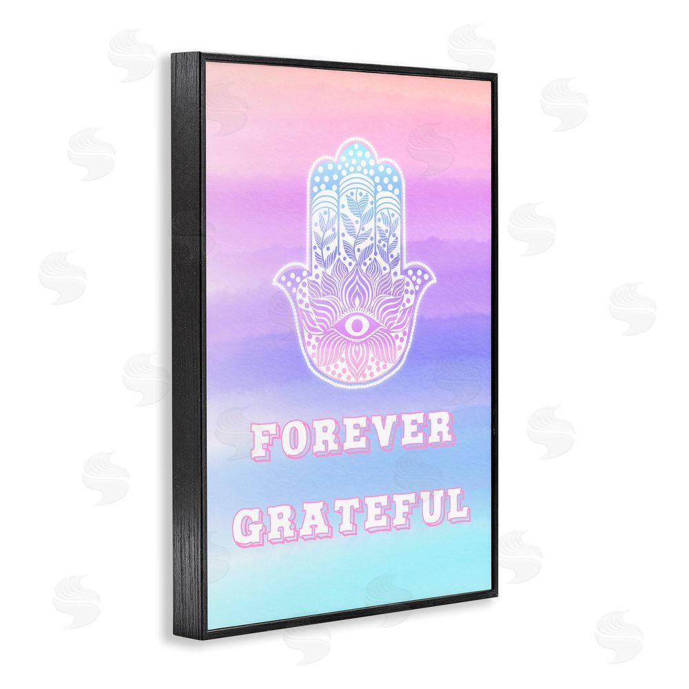 Pooja Dave Forever Grateful Hamsa Blacked Framed Giclee Wall Art Print