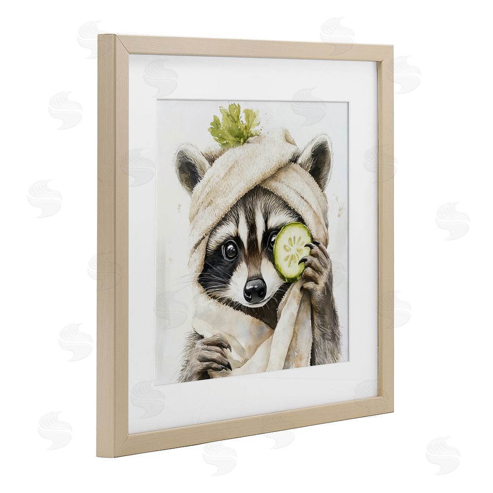 Tina LeCour Time To Depuff Self Care Brown Framed Print Under Glass Wall Art