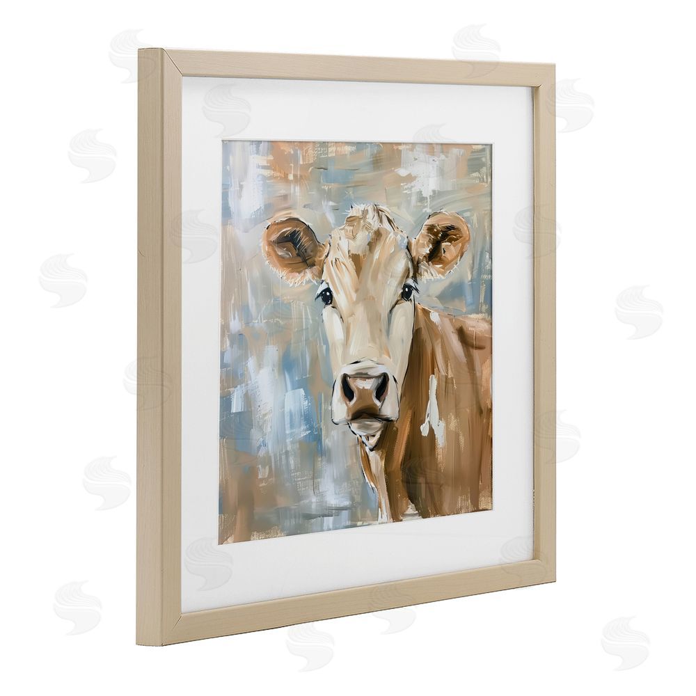 Tina LeCour The Brown Cow Abstract Brown Framed Print Under Glass Wall Art
