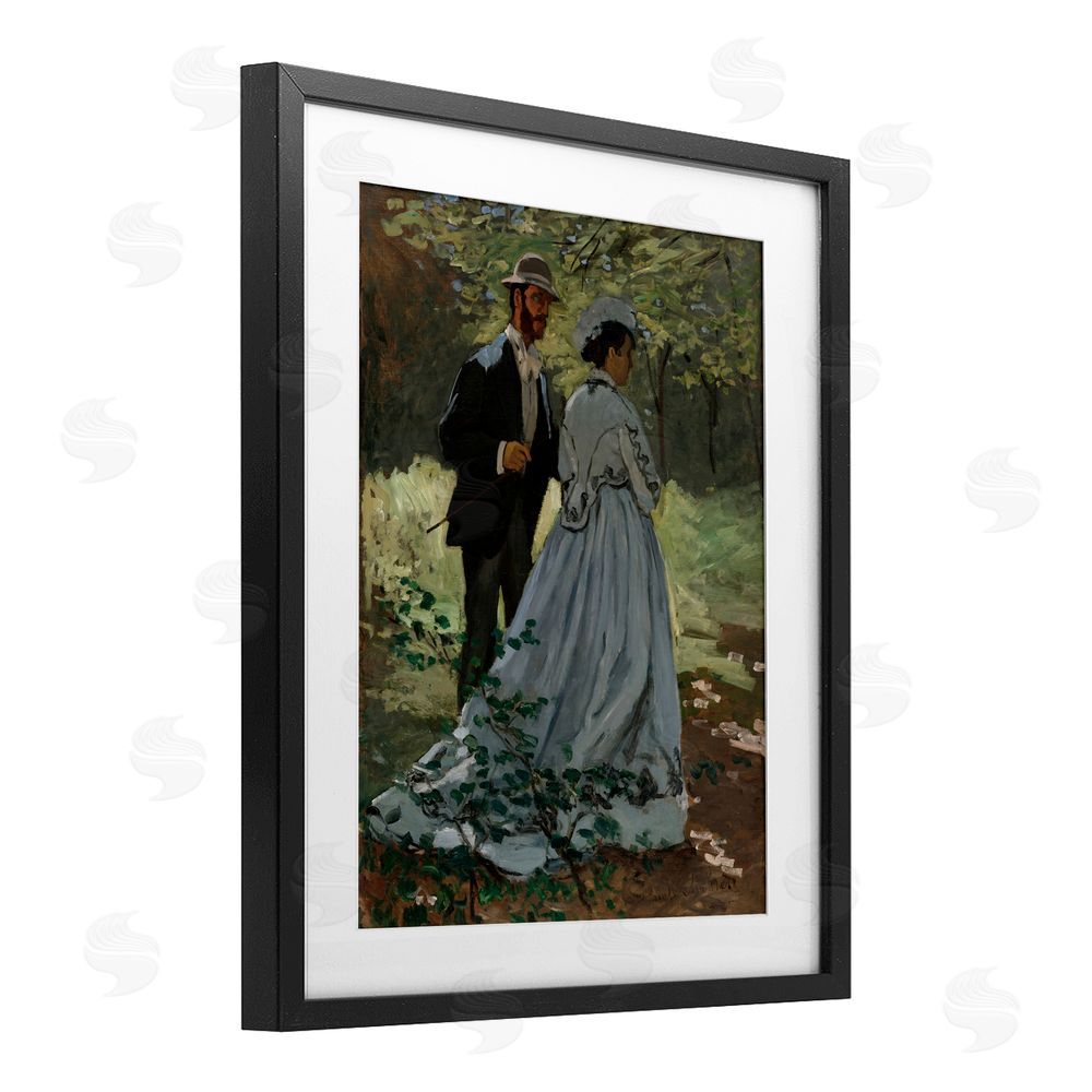 Tina LeCour Bazille & Camille in Nature Black Framed Print Under Glass Wall Art