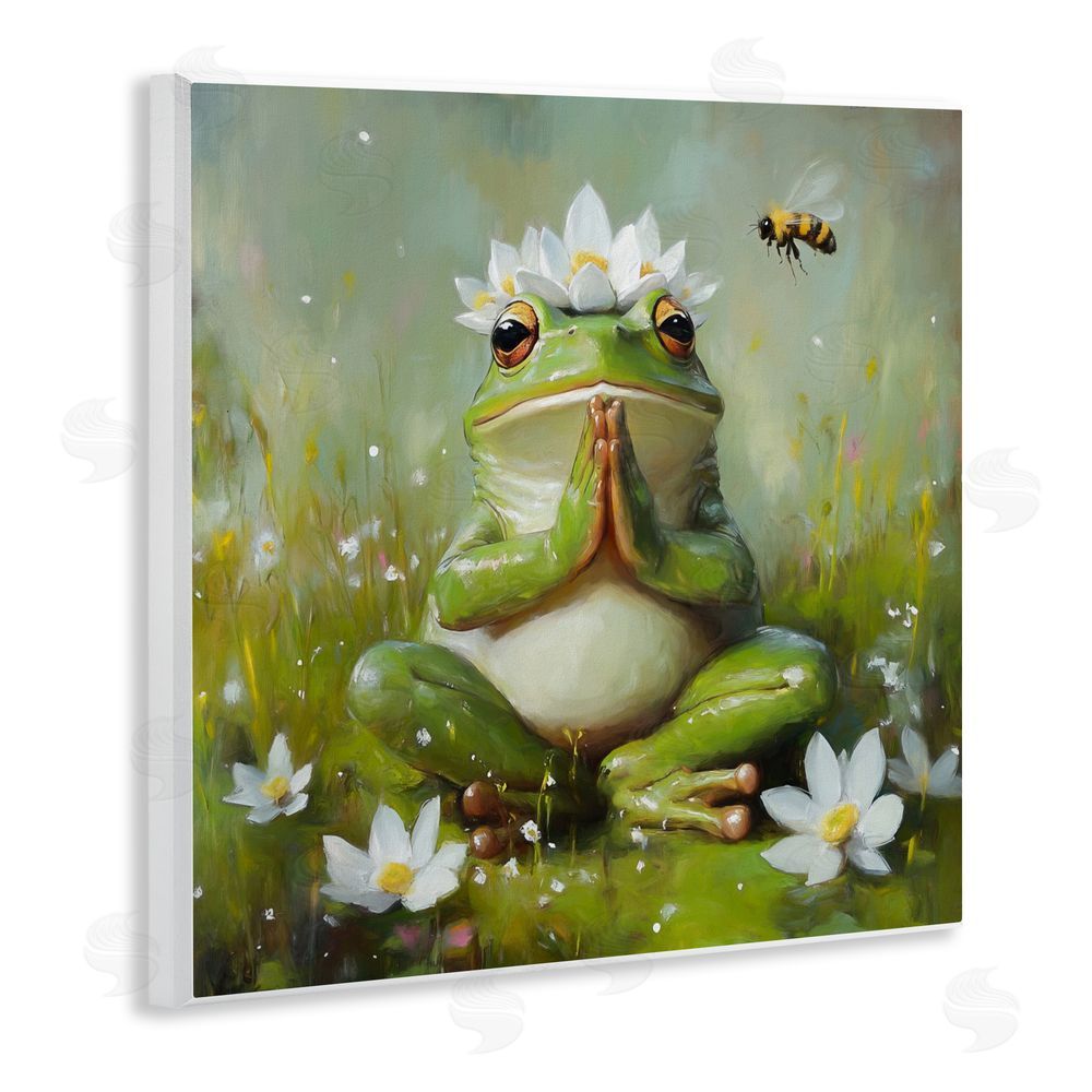 Tina LeCour Buddha Bullfrog Meditation Wall Plaque Art Print