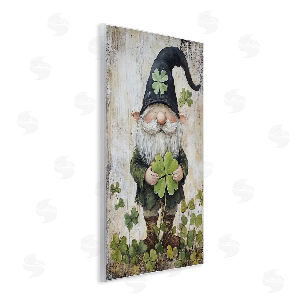 Tina LeCour Cottage Shamrock Gnome Wall Plaque Art Print