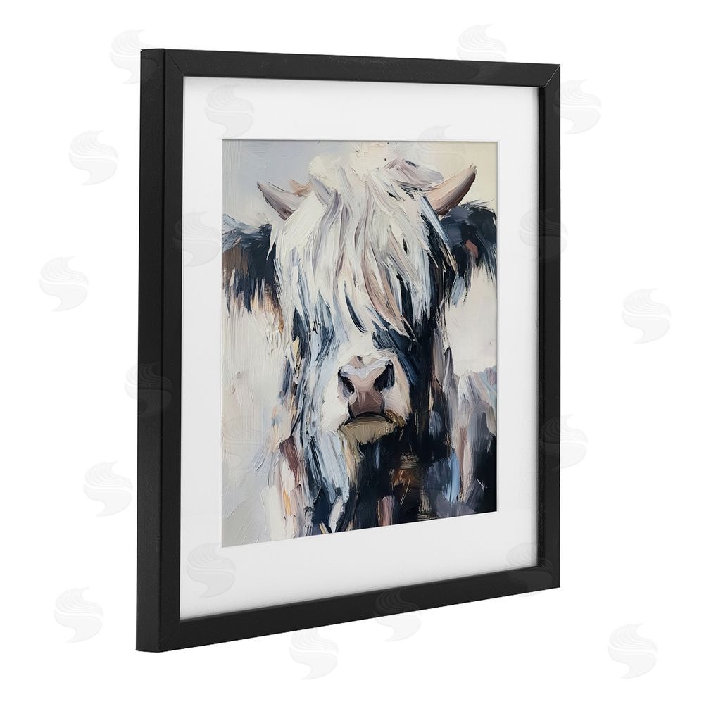 Tina LeCour Scruffy Little Highland Black Framed Print Under Glass Wall Art