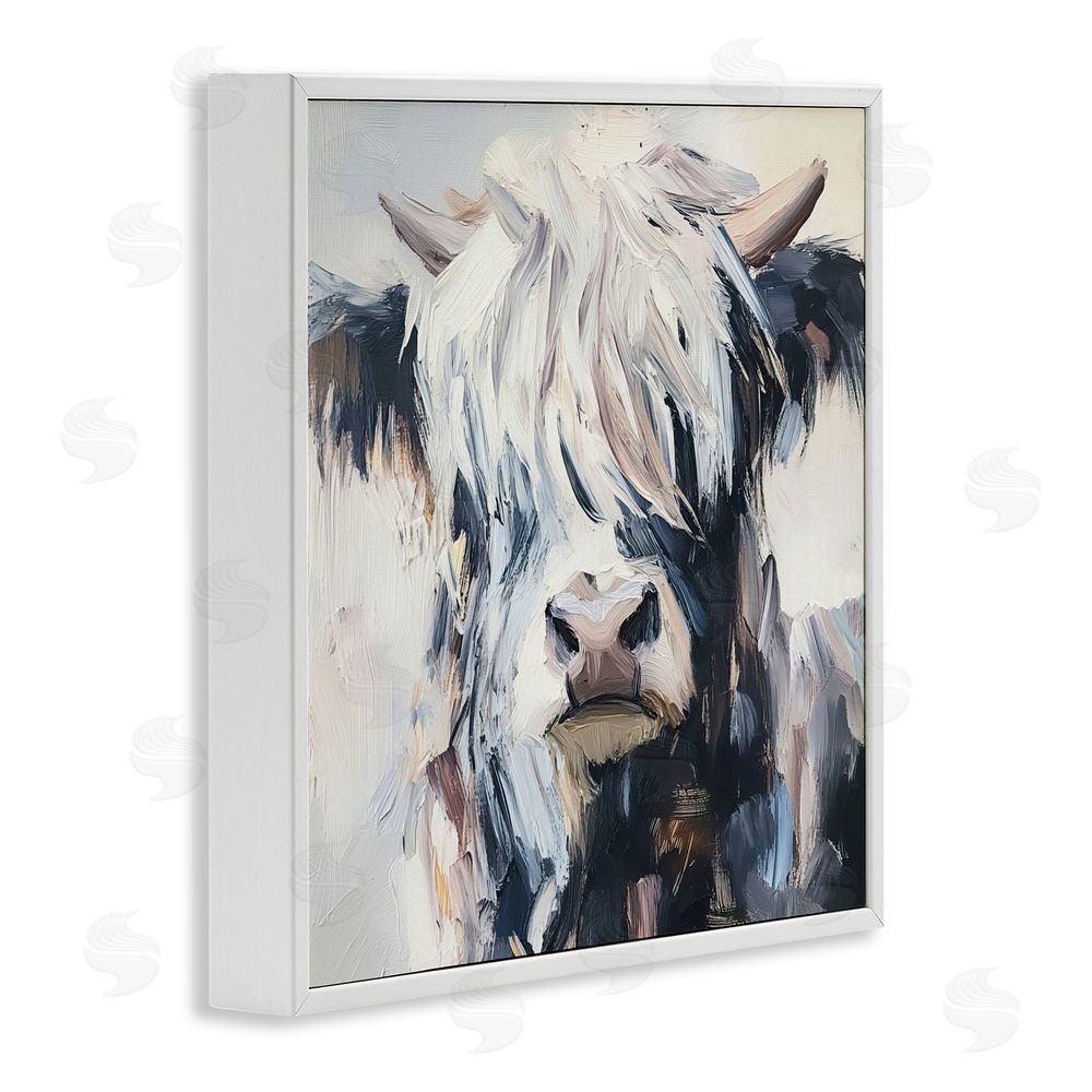 Tina LeCour Scruffy Little Highland White Framed Giclee Wall Art Print