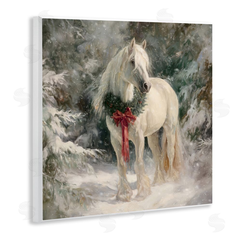 Tina LeCour Pretty Christmas Mare Wall Plaque Art Print