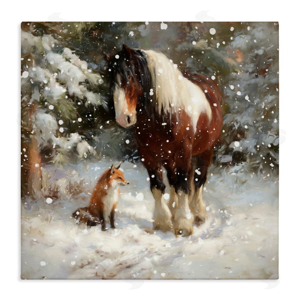 Tina LeCour The Horse & The Fox Stretched Canvas Wall Art Print