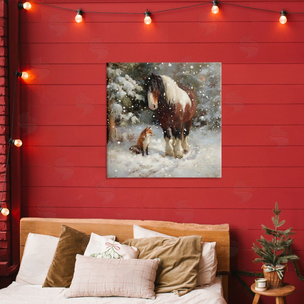 Tina LeCour The Horse & The Fox Stretched Canvas Wall Art Print in Room
