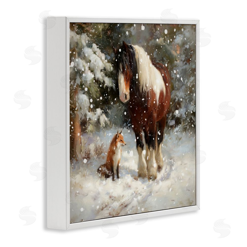 Tina LeCour The Horse & The Fox White Framed Giclee Wall Art Print