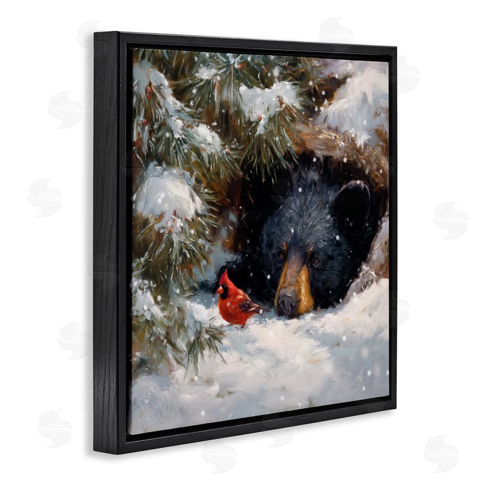 Tina LeCour Warm Watch From The Den Black Floating Frame Canvas Wall Art Print